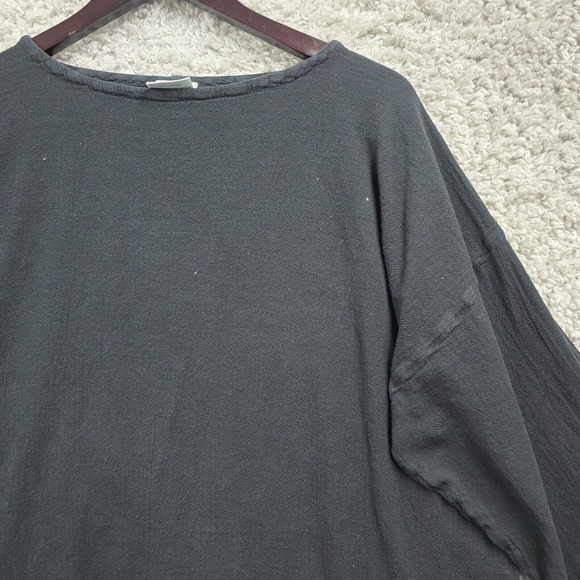 Oh My Gauze‎ Womens Cotton Pullover Top Size 1 S/M Black Lagenlook Boho READ - Picture 3 of 11